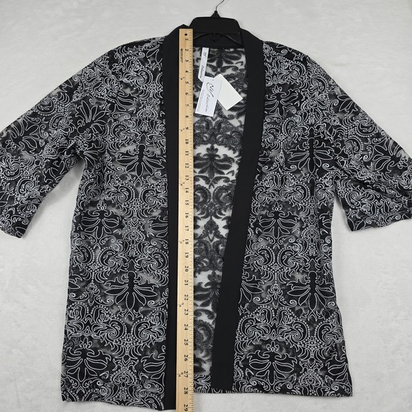 NY Collection Women's Size Small Black White Lace Top New With Tags - Picture 6 of 7